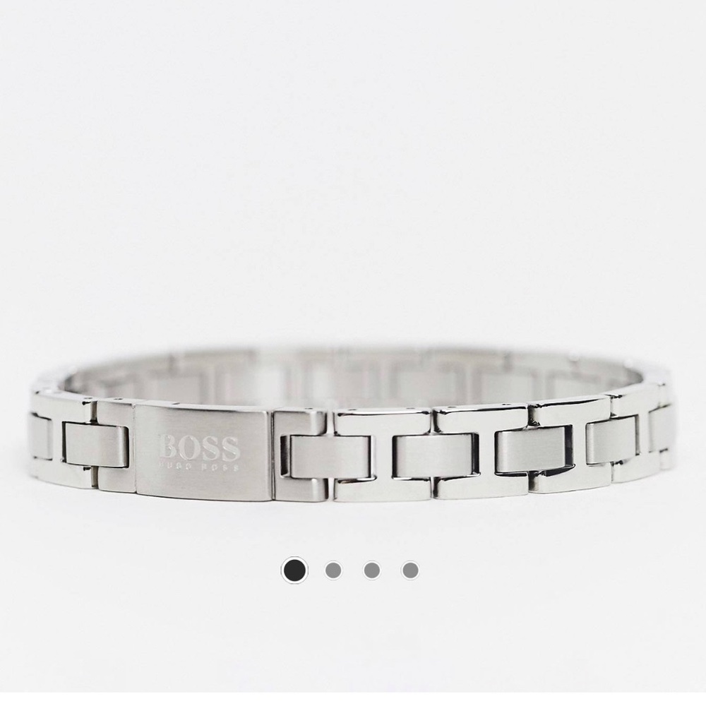 Hugo Boss metal link bracelet in silver